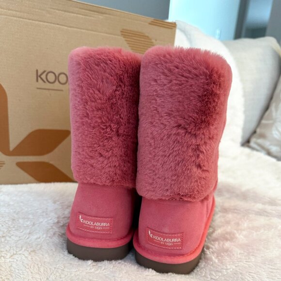 NEW in box Sz 5 Original Koolaburra by UGG Kids' Pink Aubrei Short Fashion Boots - Picture 3 of 7